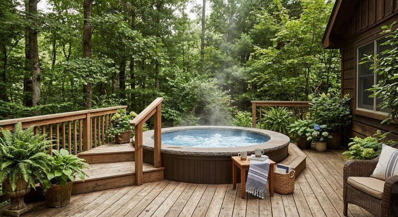 Hot Tub Deck Installation in Boston, MA