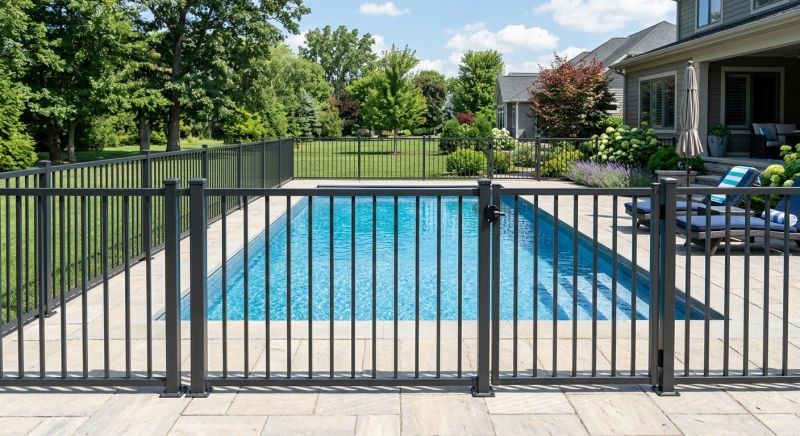 Metal Pool Fence Installation in Pearland, TX