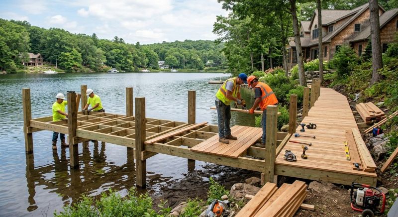 Pond Dock Construction in Overland Park, KS