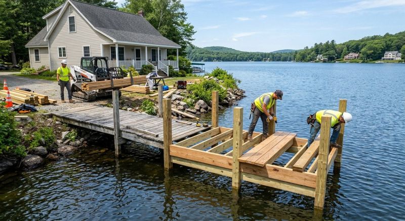 Wood Dock Installation in Olathe, KS